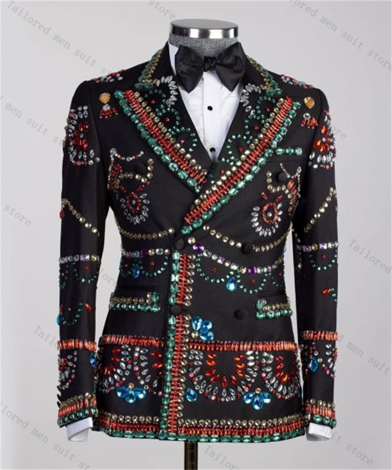 Men Formal Wear With Coat - Set Setelan Pria Kristal 2 Potong