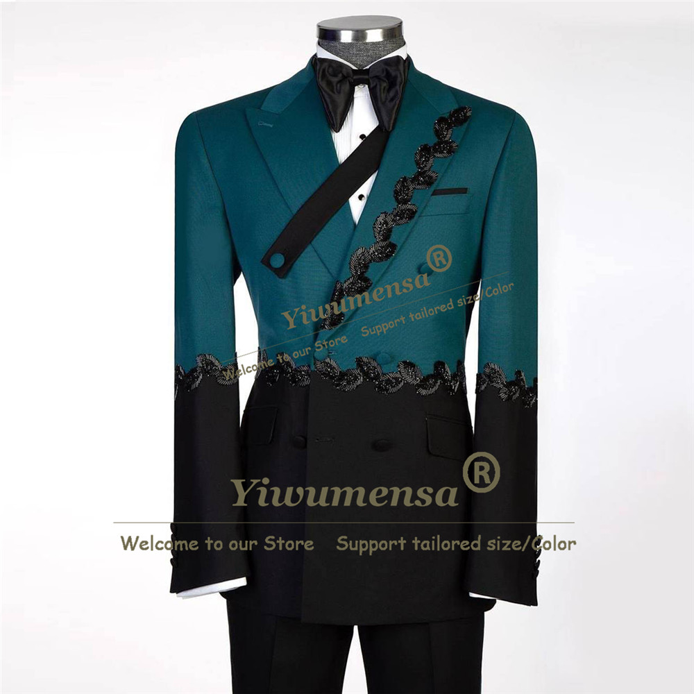 Formal Wear For Men Black Suit - Setelan Jas Pria Desain Unik Dua