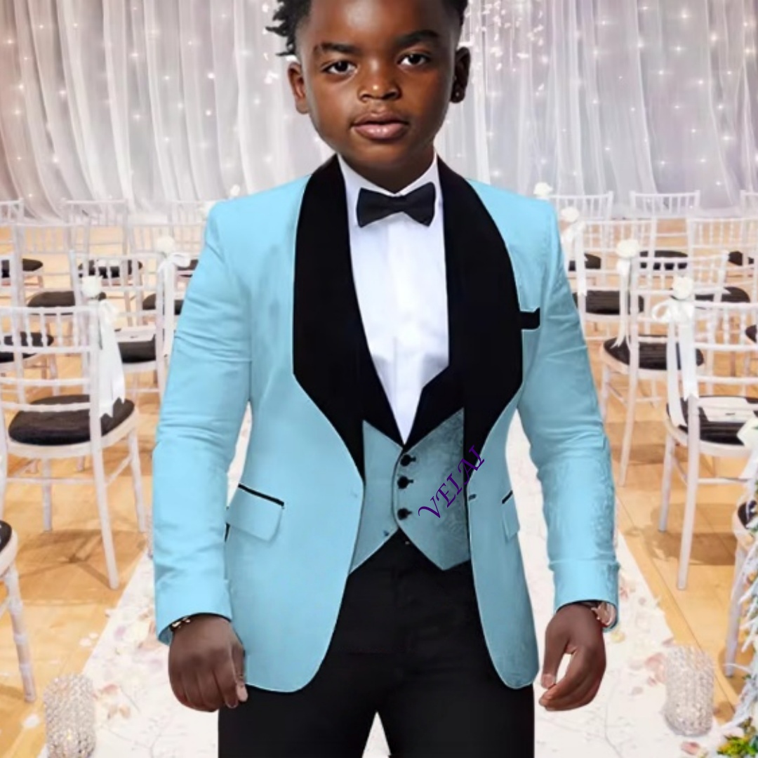 Slim Fit Suit Set - Setelan jas anak laki-laki 3 potong