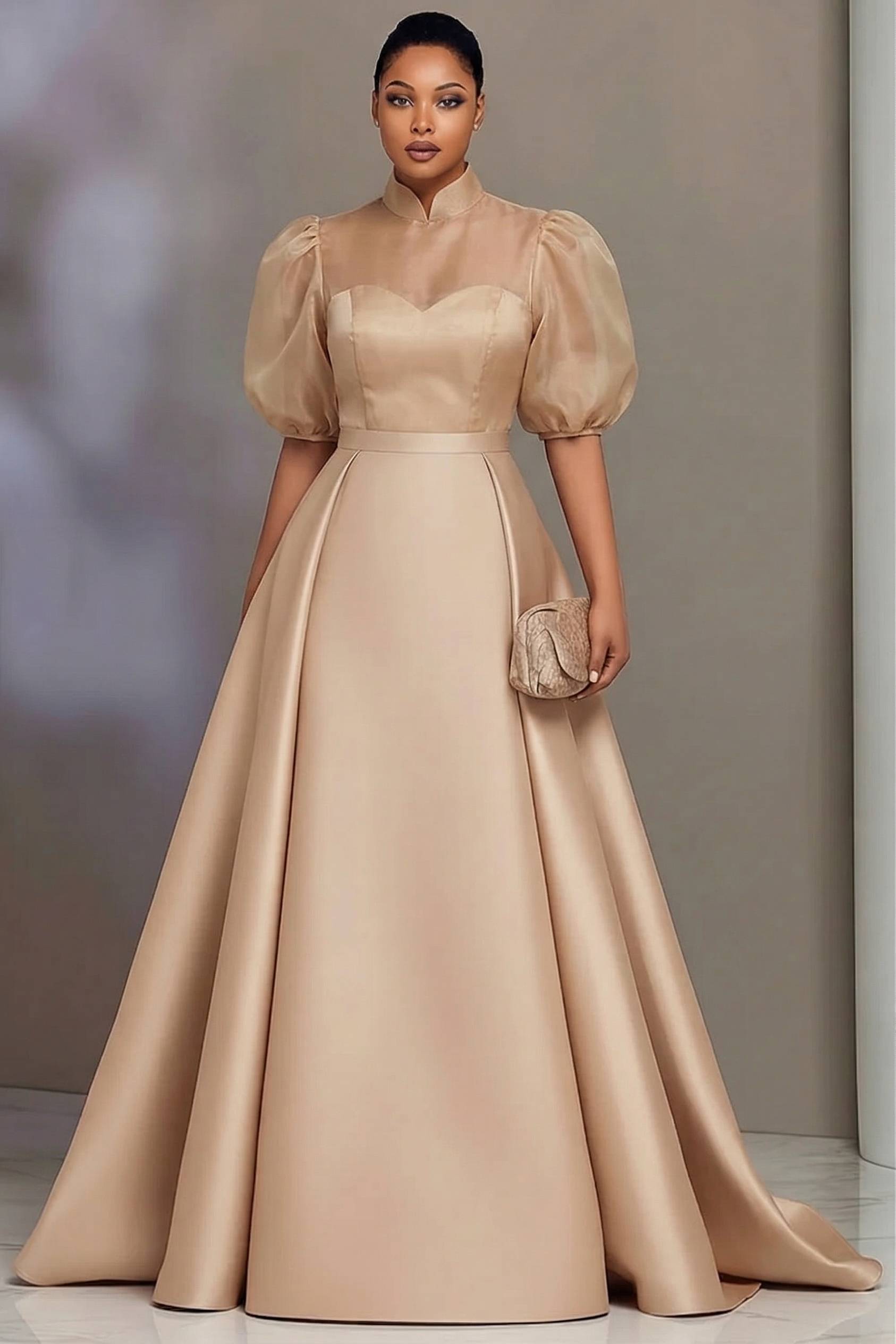 Men'S Formal Wear For Wedding Guest - Gaun Prom Satin Elegan Ukuran Besar