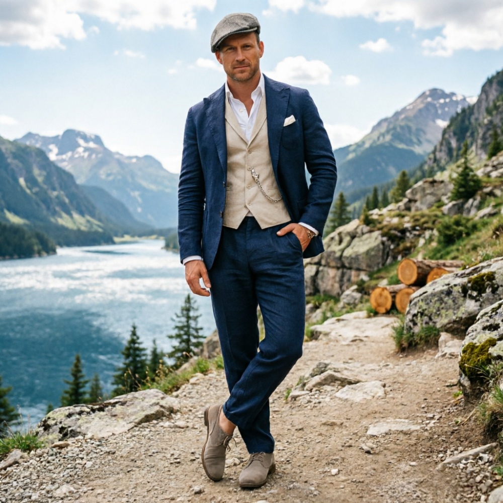 Setelan Jas Pria 3 Potong Warn - Men Formal Wear Summer ulasan dan harga