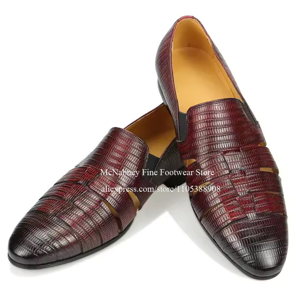 Sepatu Loafer Kulit Lizard Hit - Men Formal Wear Summer ulasan dan harga