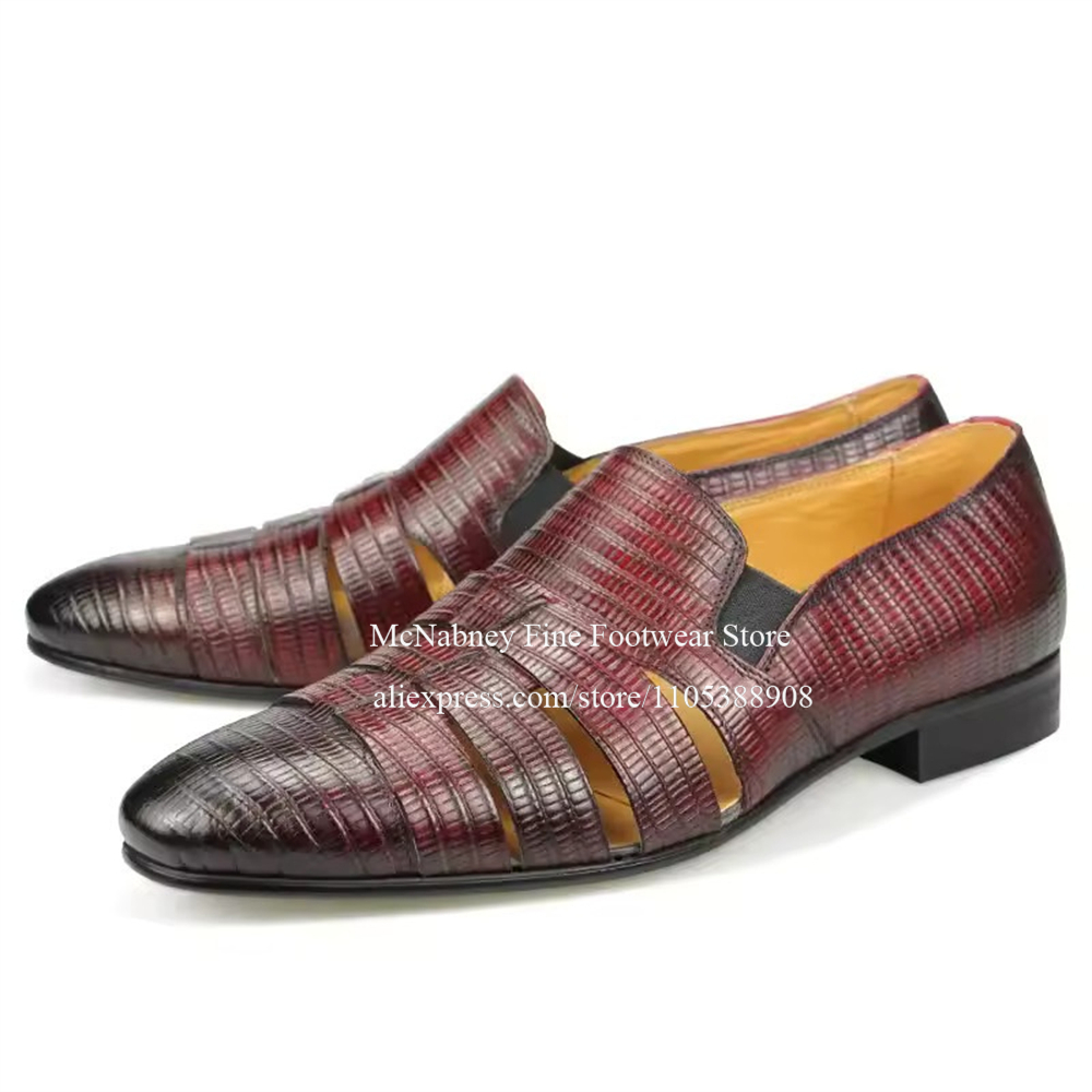 Sepatu Loafer Kulit Lizard Hit - Men Formal Wear Summer ulasan dan harga