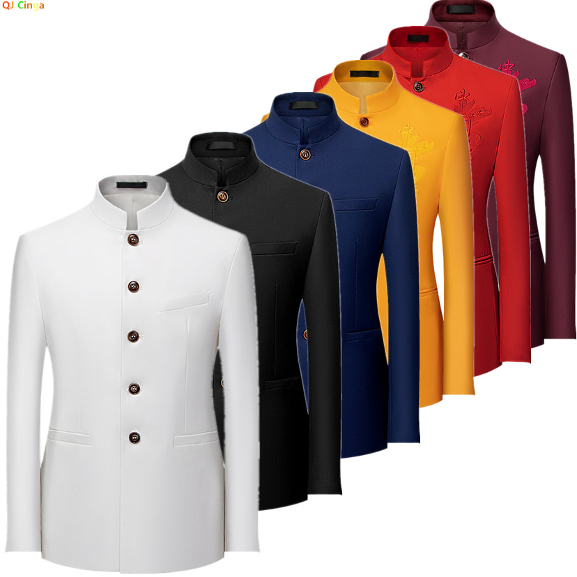 Jas Pria Gaya Cina Lengan Panj - Men Formal Wear With Coat ulasan dan harga