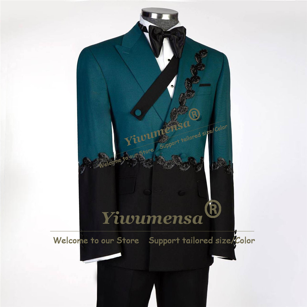 Setelan Jas Pria Desain Unik D - Formal Wear For Men Black Suit ulasan dan harga