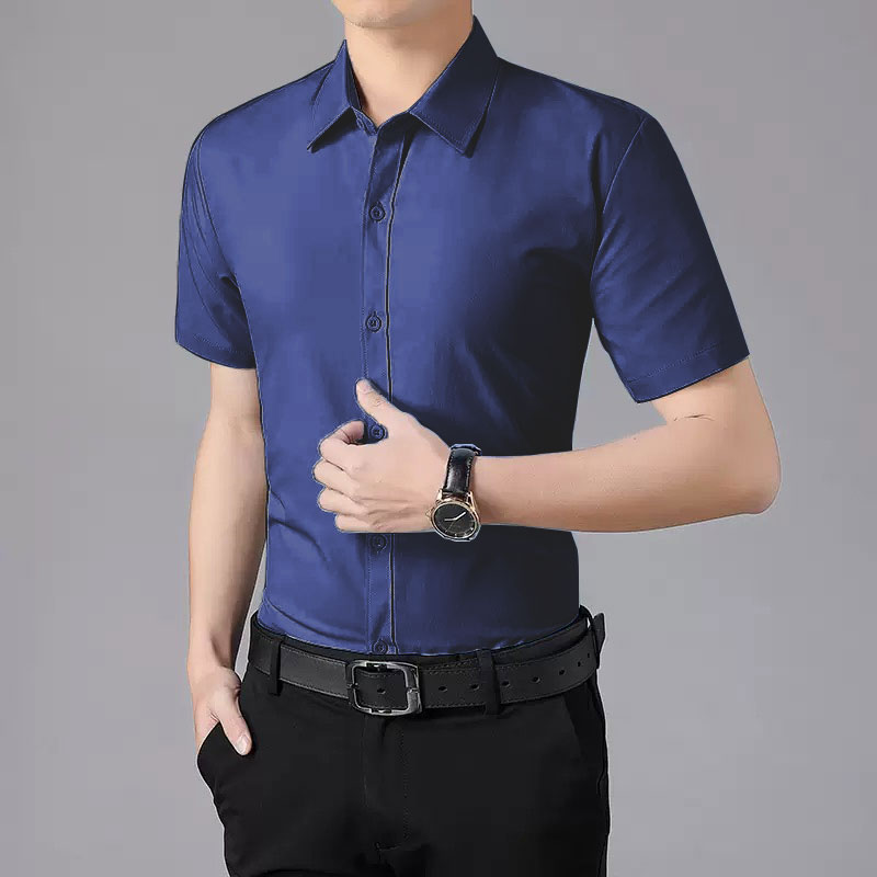 Kemeja putih lengan pendek tip - Men Formal Wear Summer ulasan dan harga