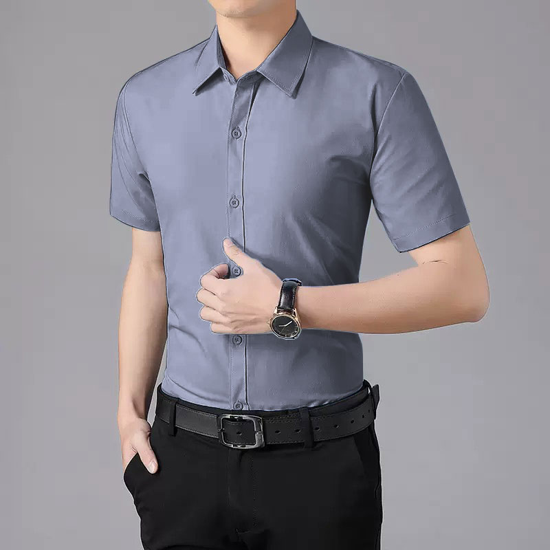 Kemeja putih lengan pendek tip - Men Formal Wear Summer ulasan dan harga