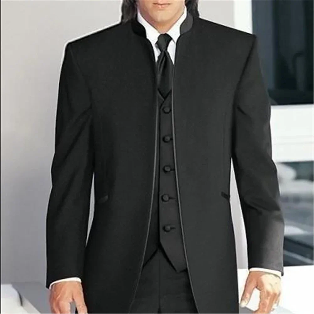 Setelan Pernikahan Pria dengan - Formal Wear For Men Black Suit ulasan dan harga
