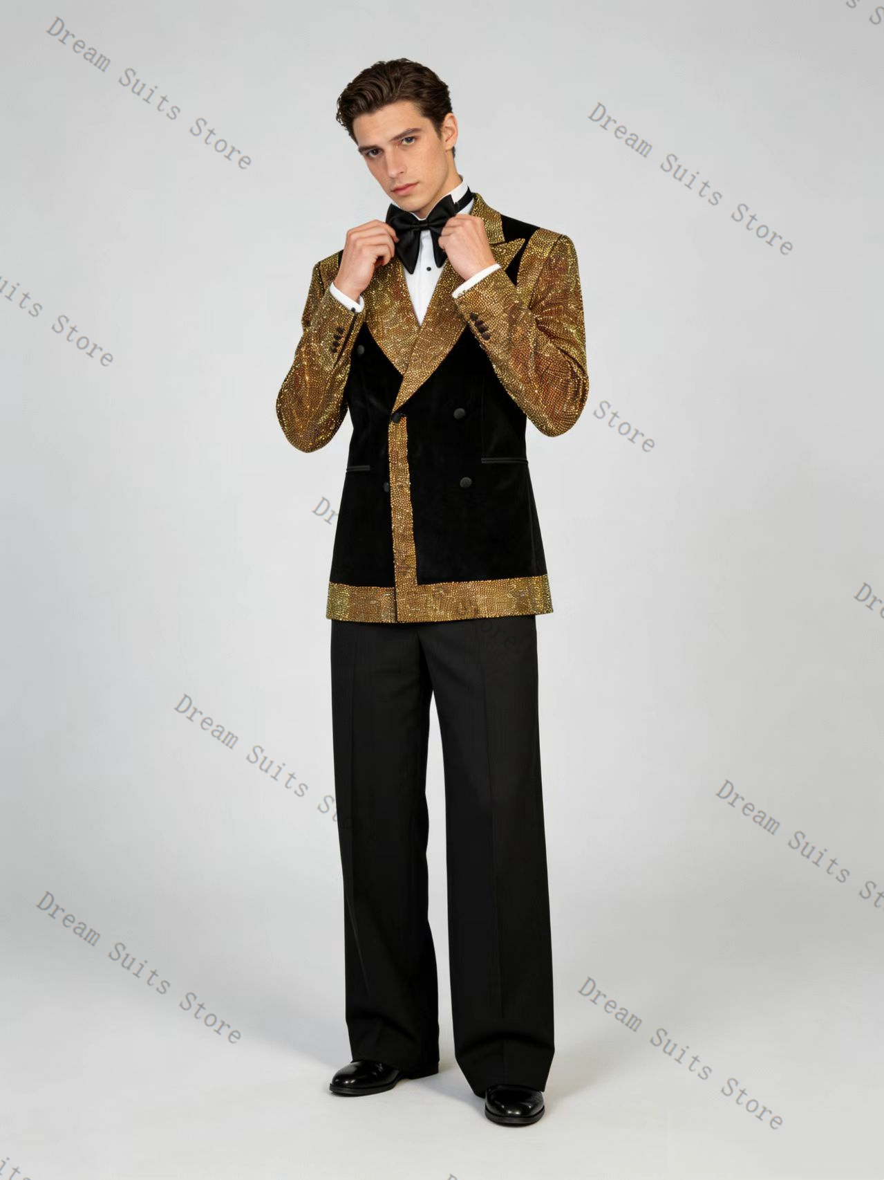 Setelan Jas Pria Kristal Emas  - Men Formal Wear With Coat ulasan dan harga