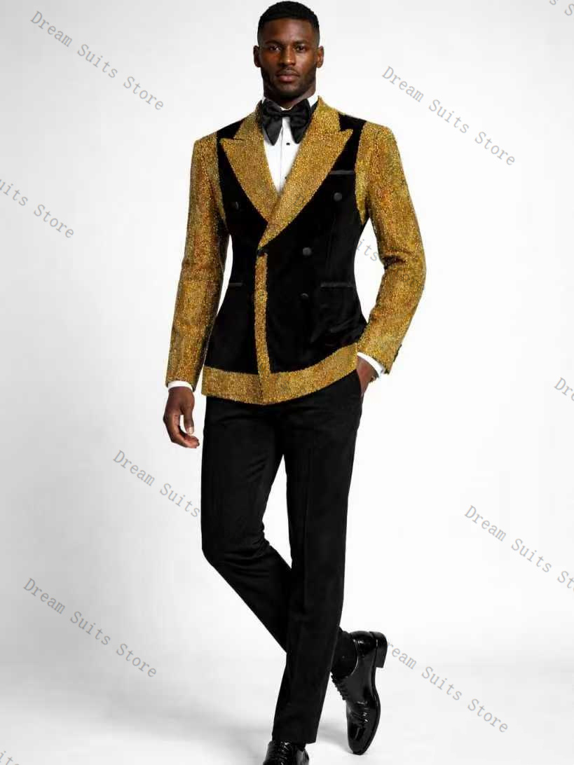 Setelan Jas Pria Kristal Emas  - Men Formal Wear With Coat ulasan dan harga