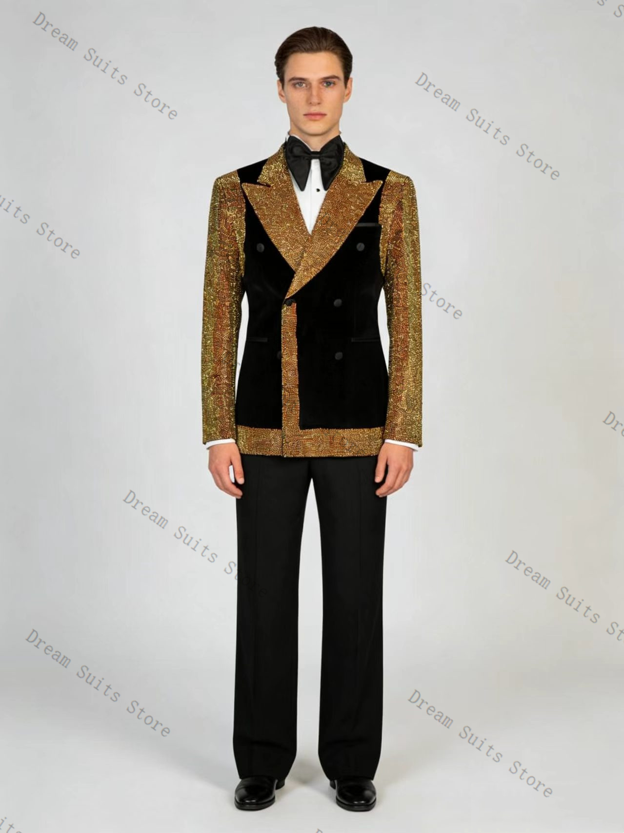 Setelan Jas Pria Kristal Emas  - Men Formal Wear With Coat ulasan dan harga