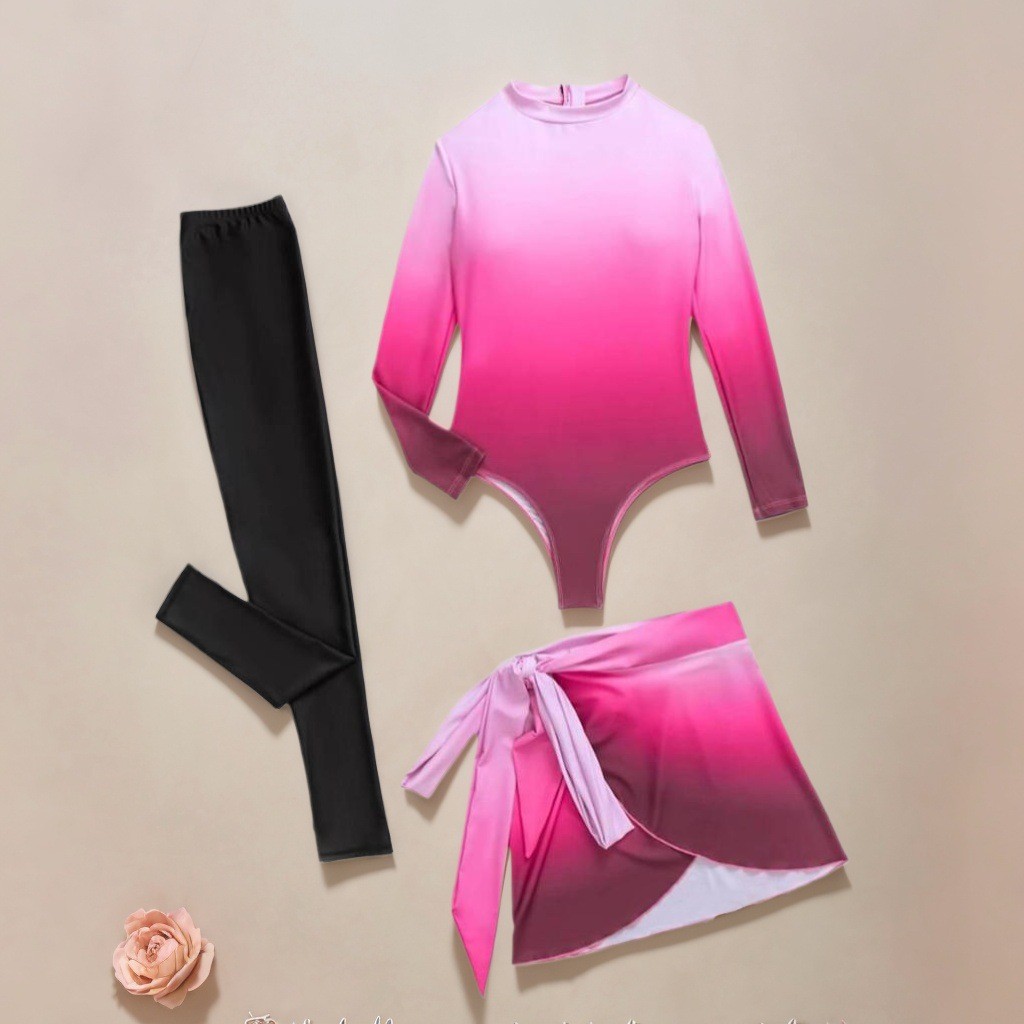 Baju Renang Lengan Panjang Bir - Slim Fit Suit Set ulasan dan harga