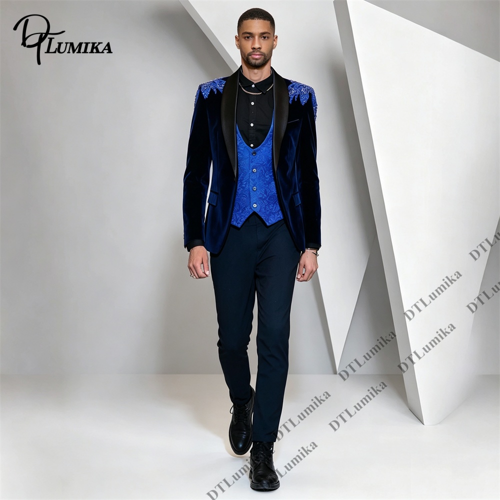Setelan Pria 3 Potong Bahan Be - Formal Wear For Men Black Suit ulasan dan harga