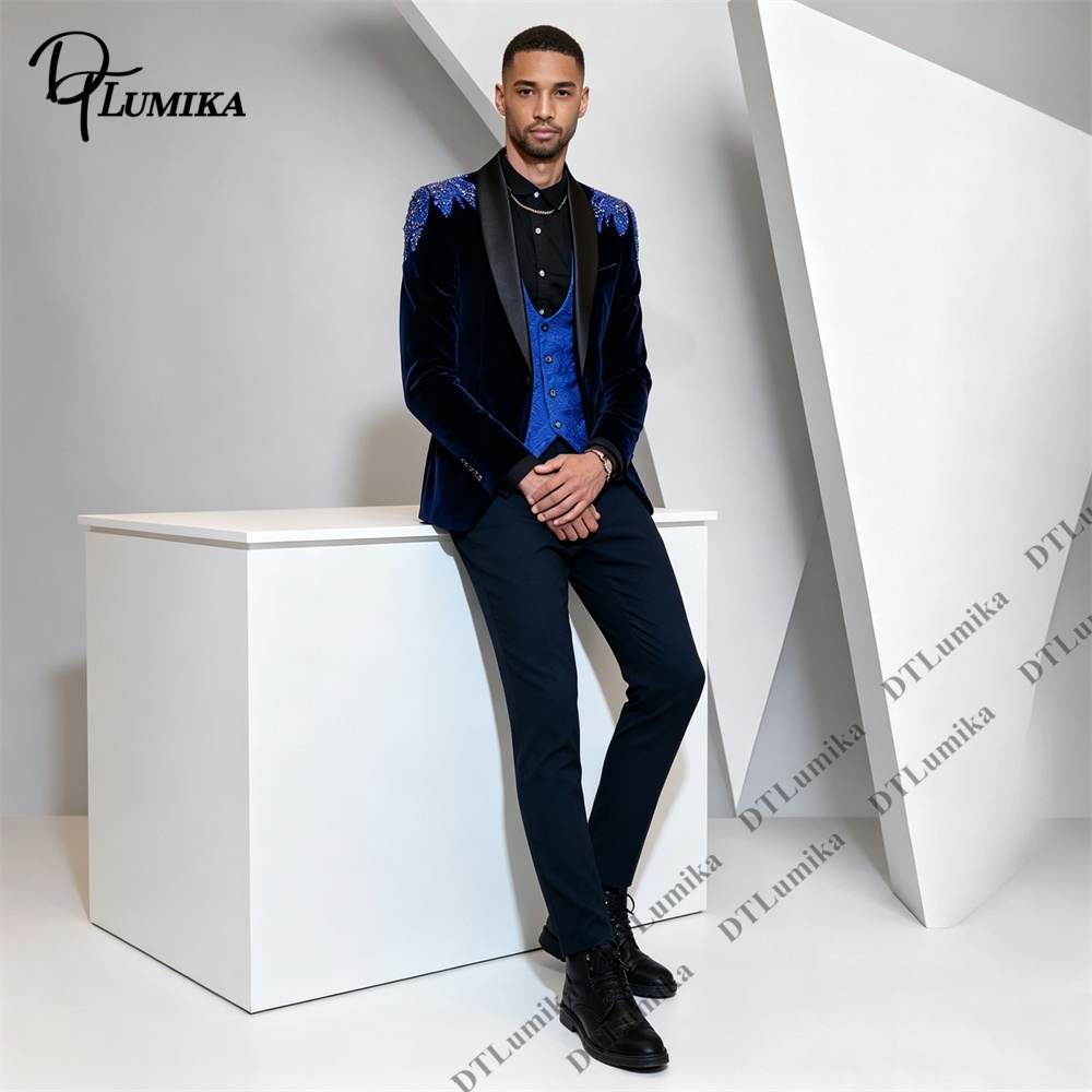 Setelan Pria 3 Potong Bahan Be - Formal Wear For Men Black Suit ulasan dan harga