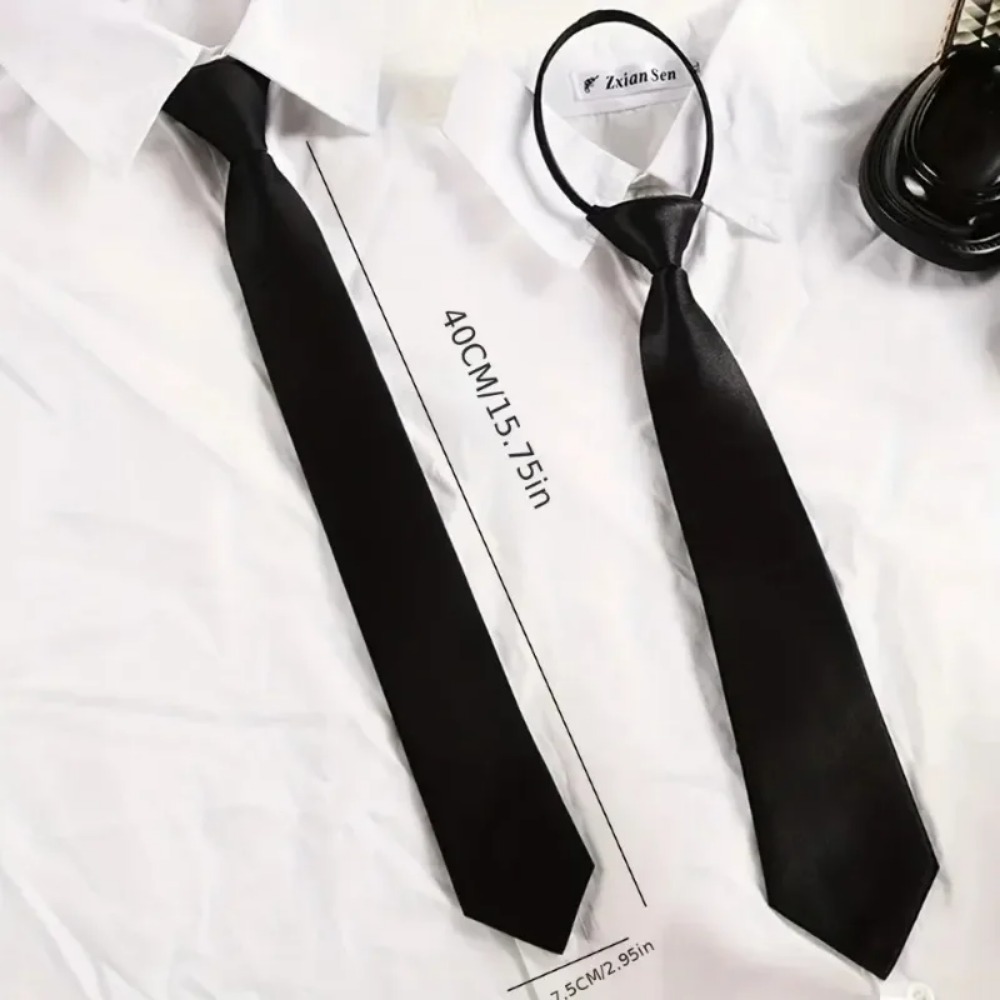 Dasi Klip-On Hitam Matte Unise - Men'S Formal Wear For Funeral ulasan dan harga